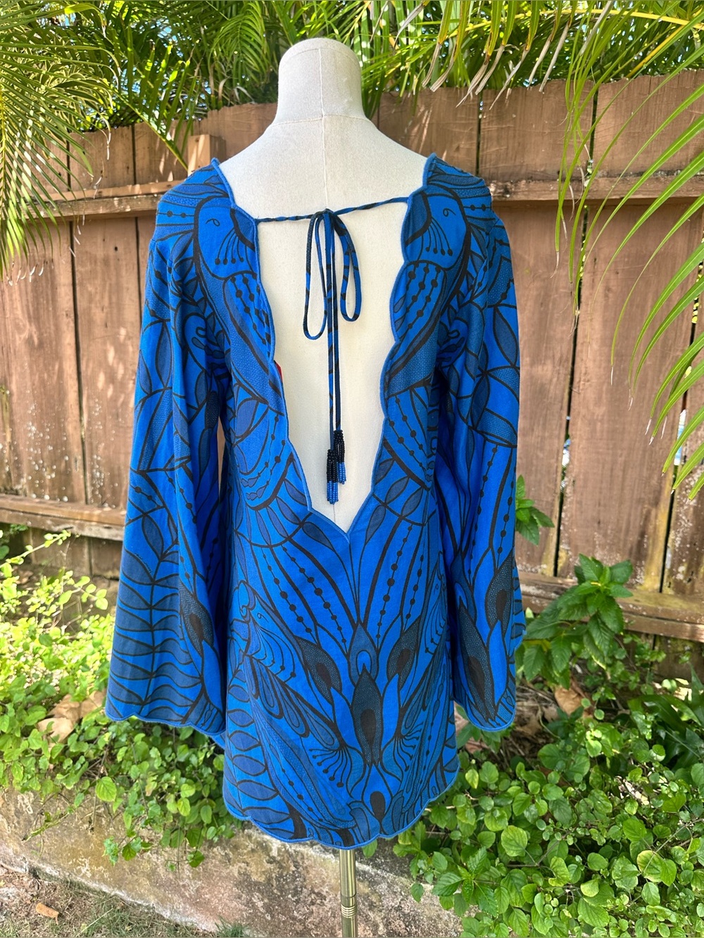 FARM Rio Kimono Sleeve Open-Back Mini Dress Size S - Picture 5 of 12